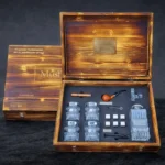 Krištolo Grafino, Taurių, Cigaro, Daugkartinių Šaldymo Kauliukų Bei Pypkės Rinkinys